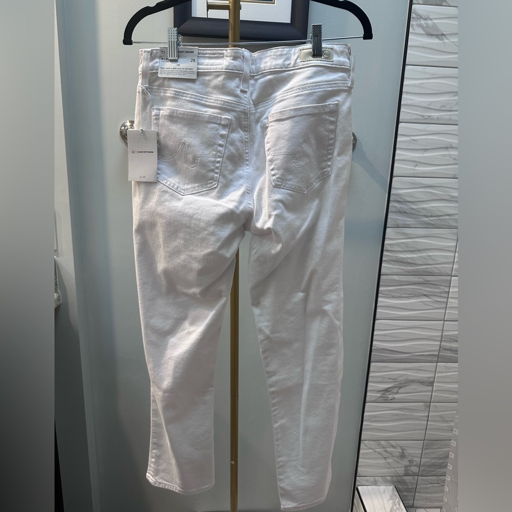NWT Anthro AG Adriano Goldschmied Mari Crop High-Rise Straight-Leg Jeans 28 - Picture 6 of 8